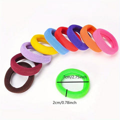 10pcs Elastic Hair Tie Thick Hair Rope Seamless Hair Ring Ponytail Holder