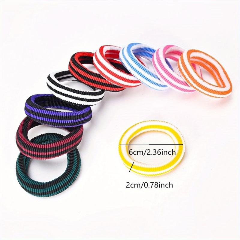 10pcs Elastic Hair Tie Thick Hair Rope Seamless Hair Ring Ponytail Holder