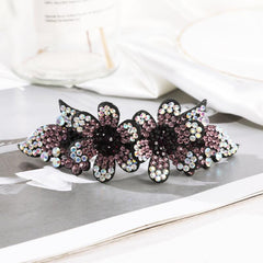Flower Rhinestone Hair Clips Ponytail Holder Hair Accessories