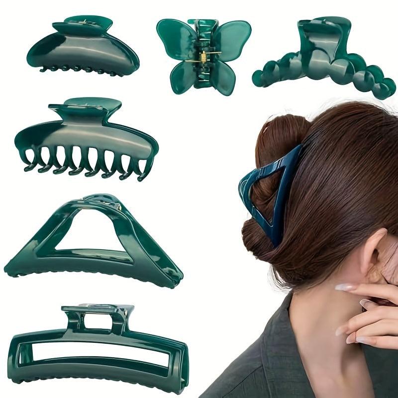 6PCS Large Hair Claw Butterfly Shark Claw Hair Clip