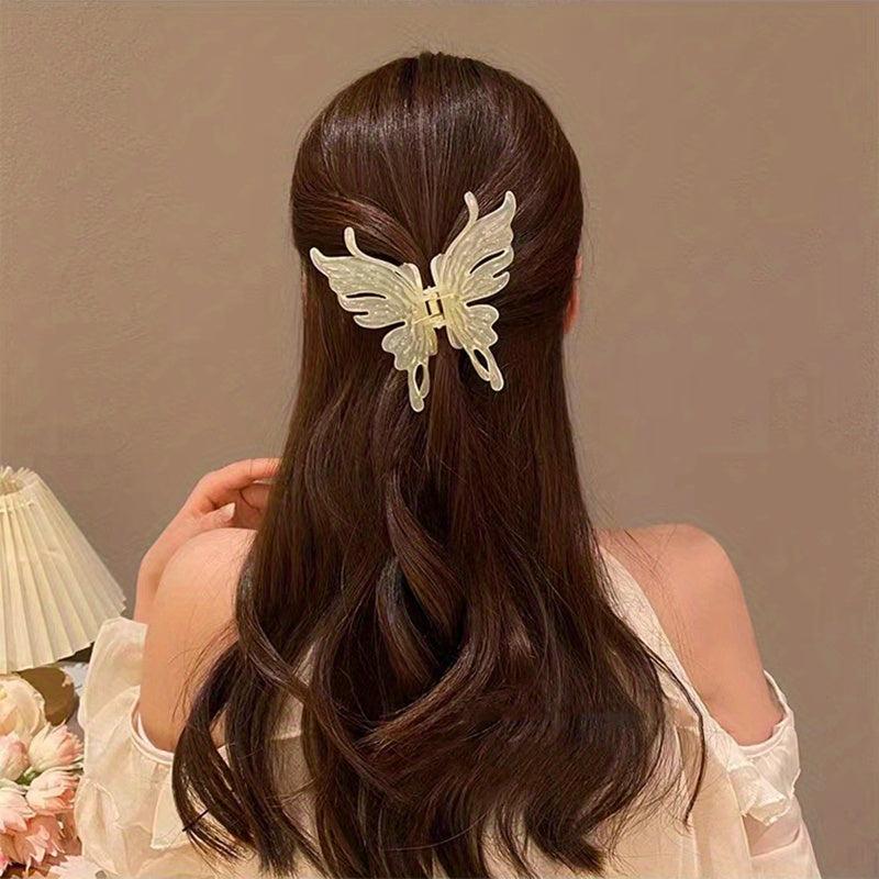 Acrylic Butterfly Hair Clip Large Hair Claw Back Head Hair Clip