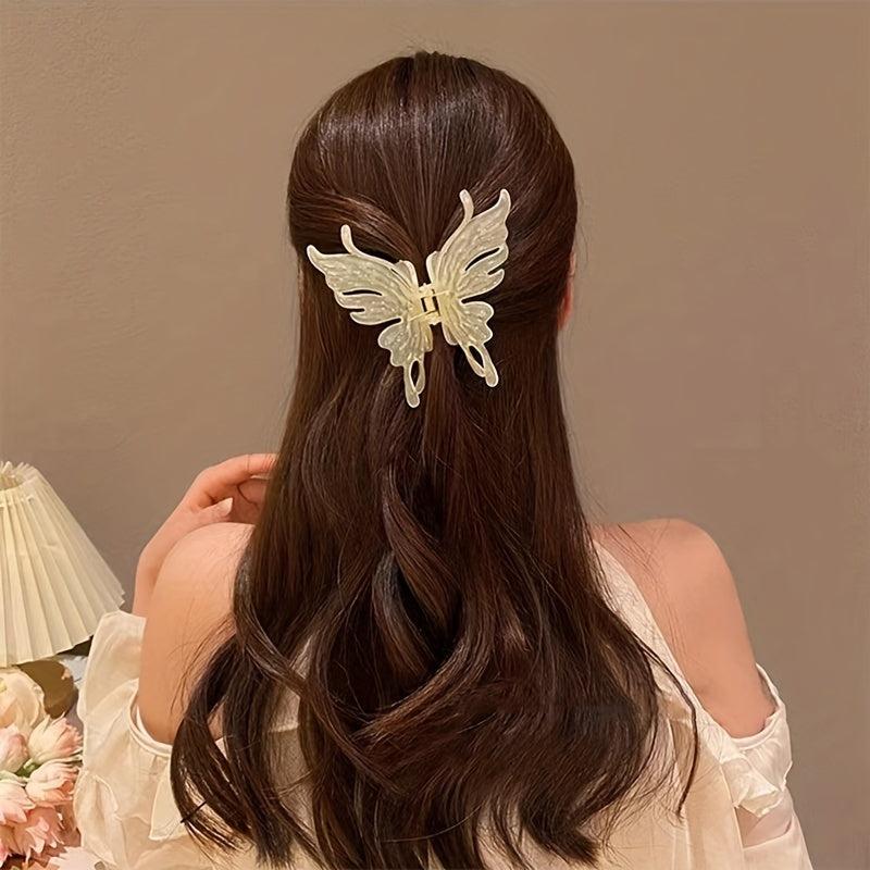 Acrylic Butterfly Hair Clip Large Hair Claw Back Head Hair Clip