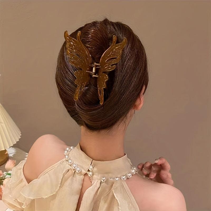 Acrylic Butterfly Hair Clip Large Hair Claw Back Head Hair Clip
