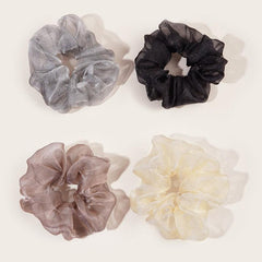 4pcs Oversized Satin Scrunchies for Thick Hair