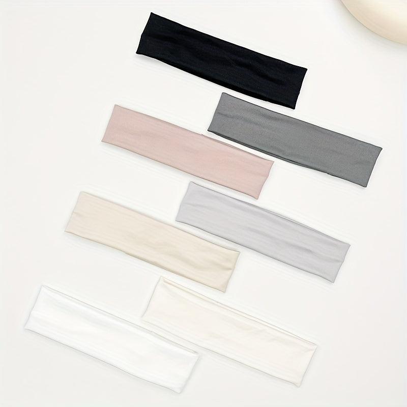 Soft Style Headband Stretchy Sports Sweatband For Running Yoga Solid Headdress