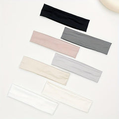Soft Style Headband Stretchy Sports Sweatband For Running Yoga Solid Headdress