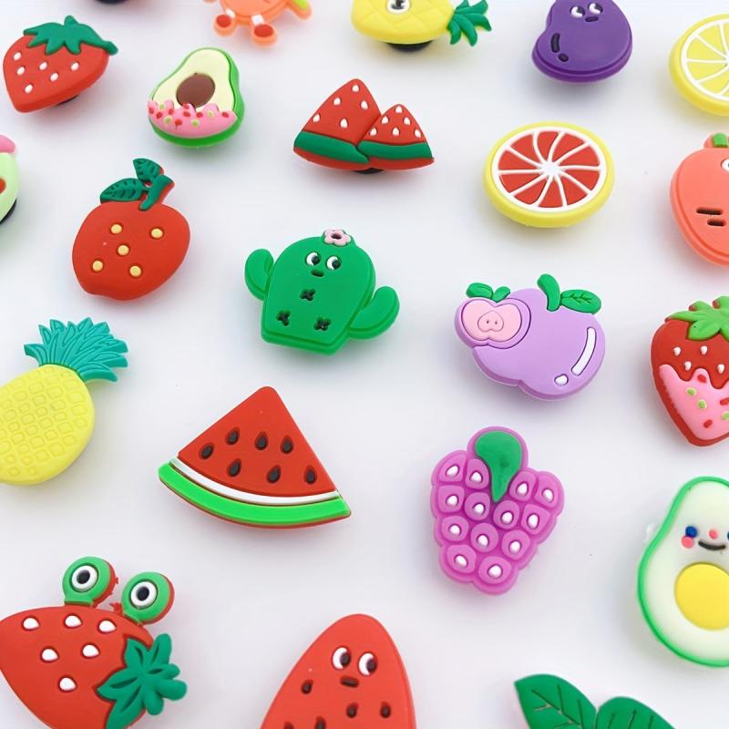 24pcs Strawberry Watermelon Shoe Charm Set Resin Shoe Buckle DIY Accessories