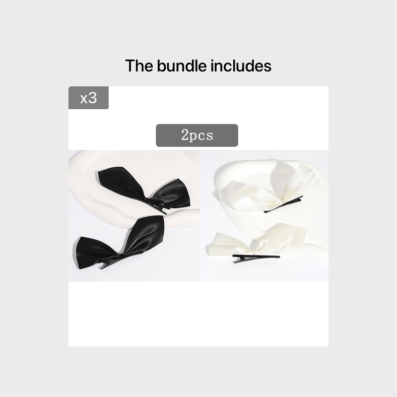 Bow French Barrette Solid Hair Clip Hairpin Daily Party Hair Accessories