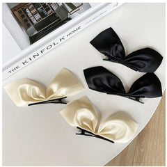 Bow French Barrette Solid Hair Clip Hairpin Daily Party Hair Accessories