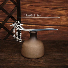 Vintage Flower Hairpin with Faux Pearl Pendant Hair Stick