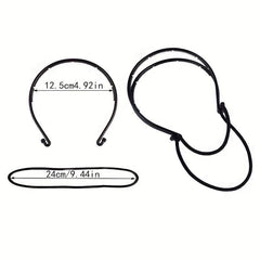 Double Layered Hair Band With Adjustable Rubber Cord