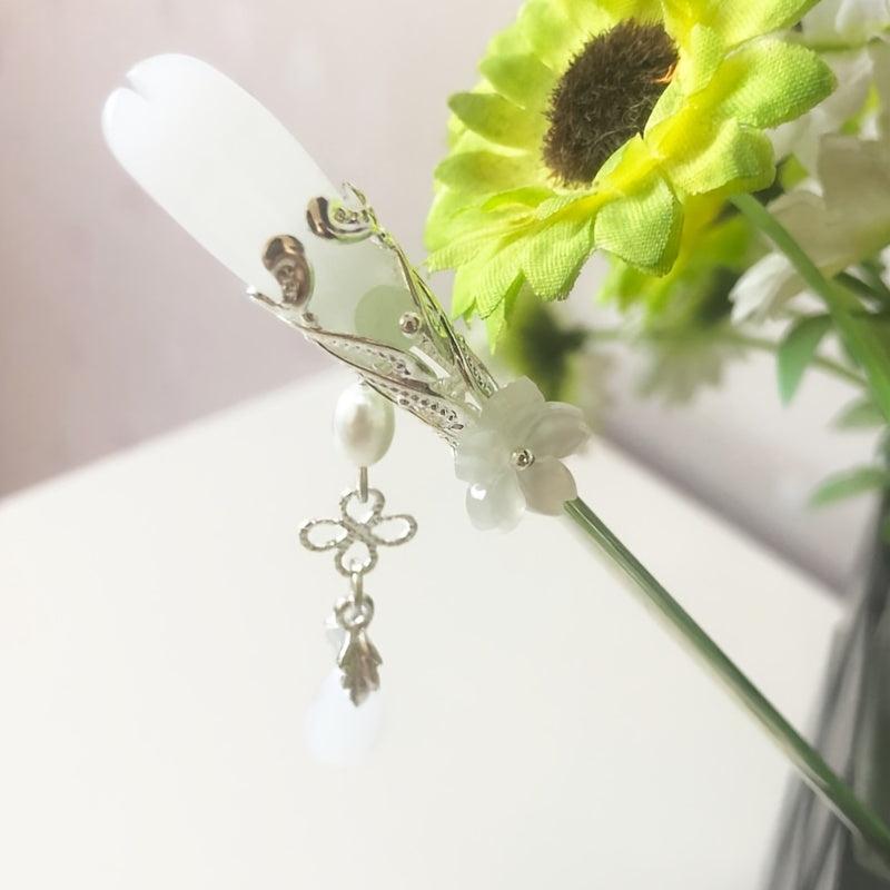 Vintage Chinese Style Jade Hairpin Cheongsam Hair Accessories