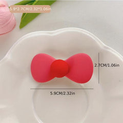 Cartoon Bow Decor Hair Clip Barrette Headwear Hair Styling Accessory