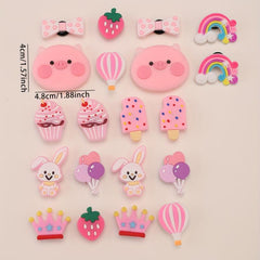 Cartoon Shoes Buckle PVC Pink Piggy Cupcake Bee Shoe Charm DIY Shoe Accessories
