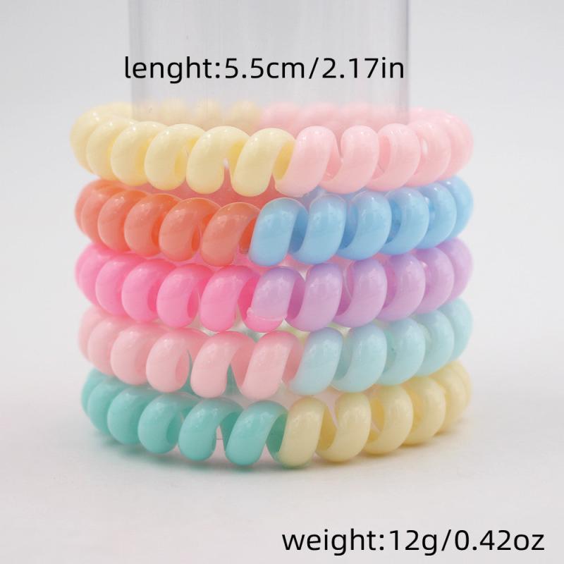5pcs Non Slip Hair Coil Wire Hair Tie Minimalist Hair Band