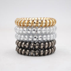 5pcs Non Slip Hair Coil Wire Hair Tie Minimalist Hair Band