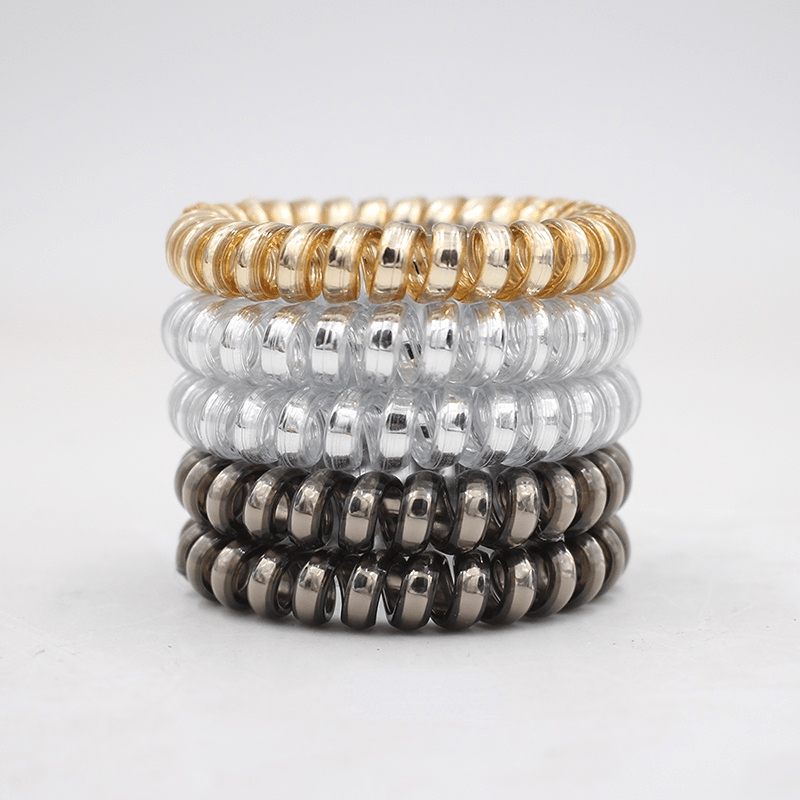 5pcs Non Slip Hair Coil Wire Hair Tie Minimalist Hair Band