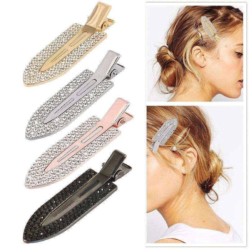 Rhinestone No Bend Hair Clip Alloy Hair Accessories