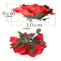 Flower Hair Clip Non-slip Duck Billed Clip Simulation Flower Back Head Hair Clip