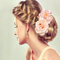 Flower Hair Clip Non-slip Duck Billed Clip Simulation Flower Back Head Hair Clip
