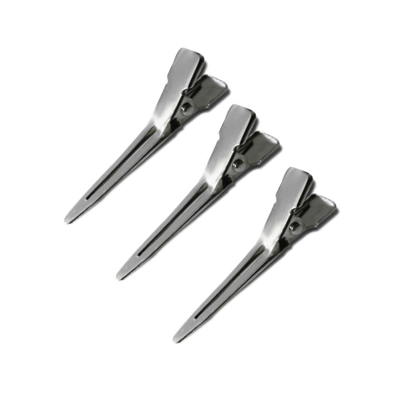 1pc Duck Billed Clip Silvery Hair Clip - Salon Accessories