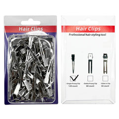 1pc Duck Billed Clip Silvery Hair Clip - Salon Accessories