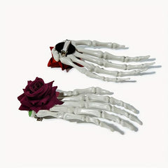 Punk Hair Clip Halloween Horror Large Claw Decor Hair Clip Women Girls Hair Acce