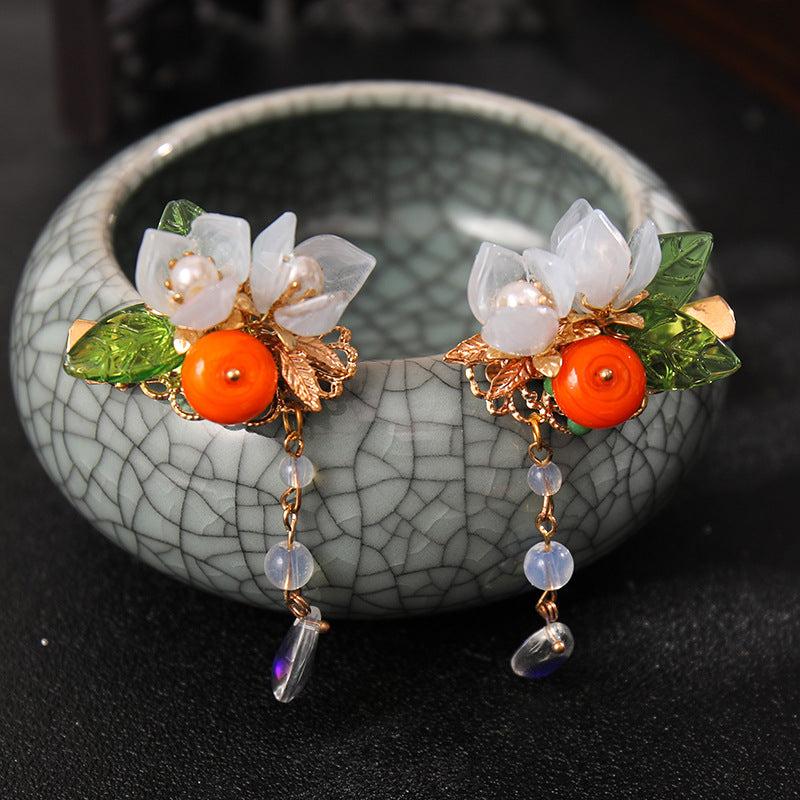 Rabbit Headwear Tassel Flower Pearl Hair Clip Hair Accessories
