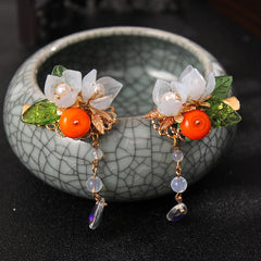 Rabbit Headwear Tassel Flower Pearl Hair Clip Hair Accessories