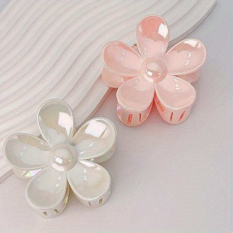 2pcs Plastic Laser Hair Claw Glitter Shark Claw, Hair Accessories For Women