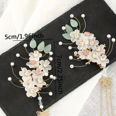 Chinese Flower Hair Clip Non-slip Duck Billed Hair Accessory