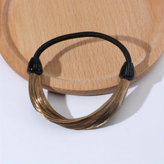 4pcs Braided Elastic Hair Rope Ponytail Holder Rubber Band