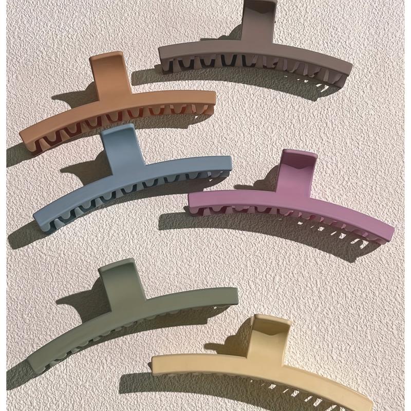 6pcs Large Hair Claw Frosted Non slip Shark Claw Hair Accessories