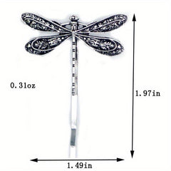 Metal Dragonfly Hair Clip Vintage Silvery Punk Hairclip Barrette