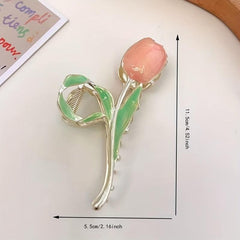 Tulip Hair Claw Large Metal Banana Clip Non Slip Hair Accessory
