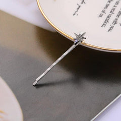 Silver Moon Star Hair Pin Set Silver Hair Clip Set