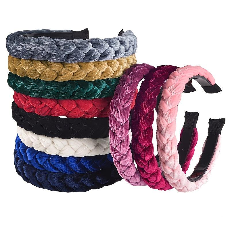 Velvet Braided Headband Hair Accessories for Women Girls