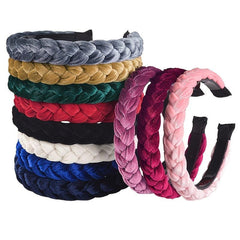 Velvet Braided Headband Hair Accessories for Women Girls