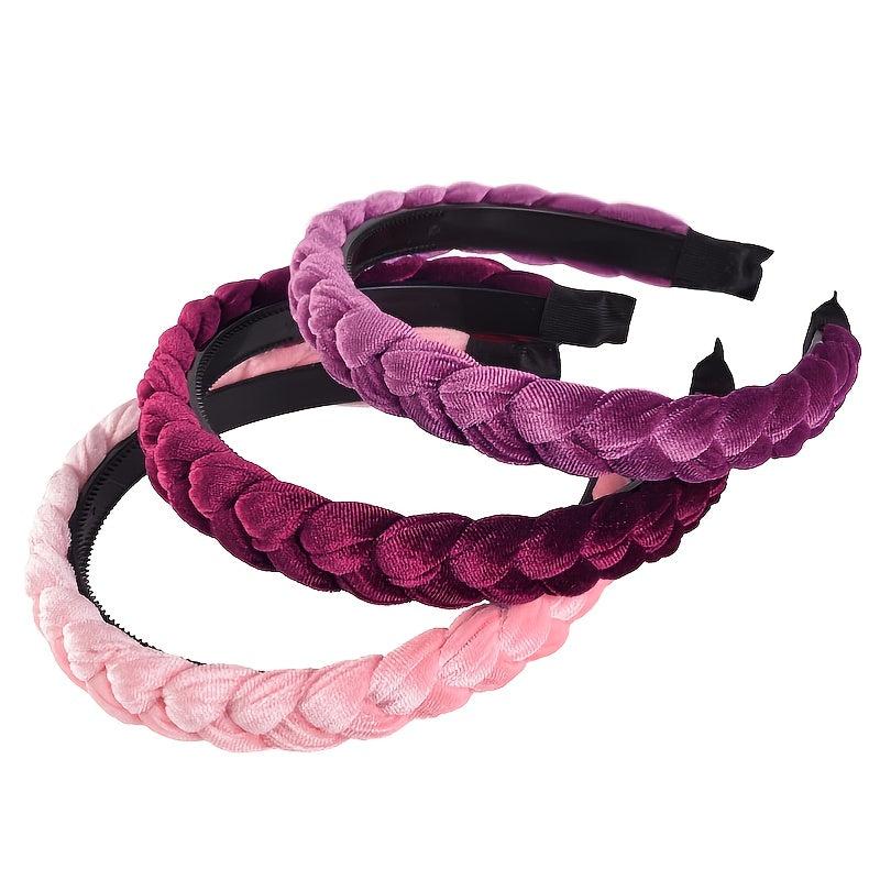 Velvet Braided Headband Hair Accessories for Women Girls