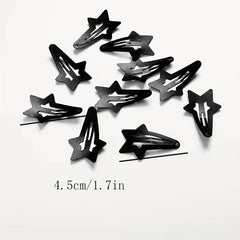 10pcs Star Hair Clip Snap Clip Minimalist Headwear Hair Accessories