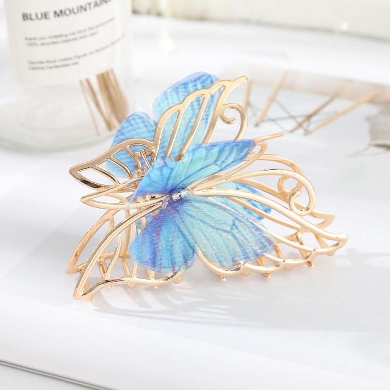 Alloy Butterfly Hair Claw Woman Hair Accessories Shark Claw