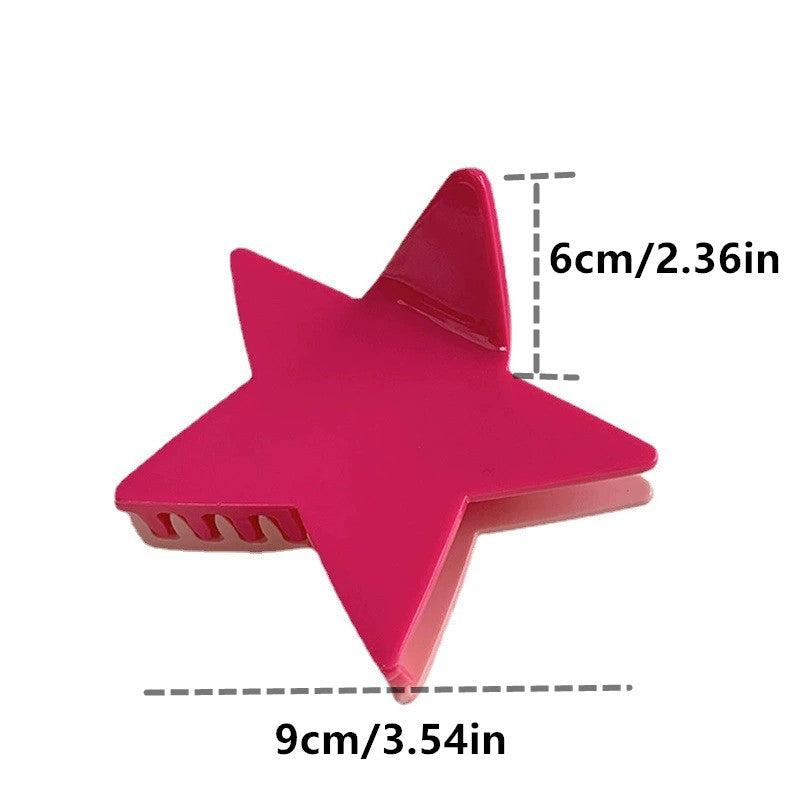 Star Shape Hair Clip Back Head Clip Ponytail Holder Sweet Hair Accessories
