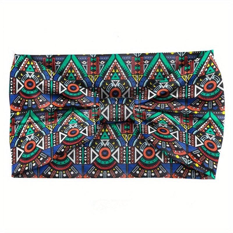 Boho Wide Headband Print Turban Headwrap Knot Hairband Bandana Hair Accessories