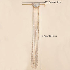 Rhinestone Hairpin Tassel Bun Hair Stick Head Jewelry Hair Accessories