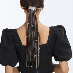 Rhinestone Hairpin Tassel Bun Hair Stick Head Jewelry Hair Accessories