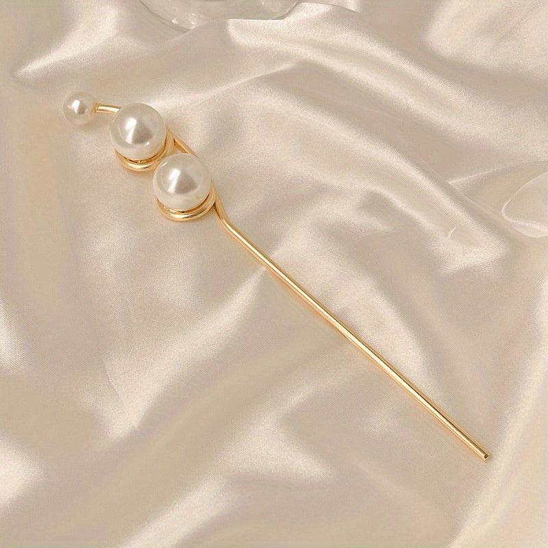 Faux Pearl Hairpin Head Jewelry Hair Stick Women's Hair Accessories