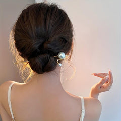 Faux Pearl Hairpin Head Jewelry Hair Stick Women's Hair Accessories