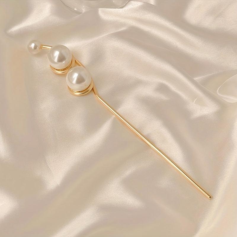 Faux Pearl Hairpin Head Jewelry Hair Stick Women's Hair Accessories
