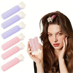 12PCS Hair Rollers With Clip Volumizing Hair Root Clips Bangs Curler