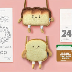 Cartoon Bread Shape Tote Bag Shoulder Bag for Students